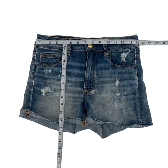 American Eagle Outfitters Women’s High Rise Shortie Stretch Jean Shorts Size 8 - Picture 5 of 5
